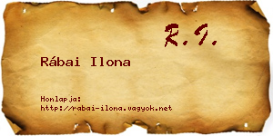 Rábai Ilona névjegykártya
