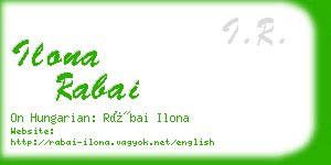 ilona rabai business card